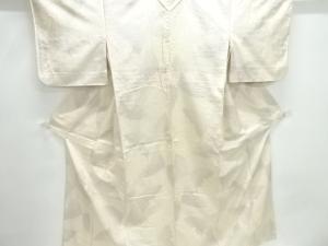 アンティーク　蝶模様織出し十日町紬単衣着物